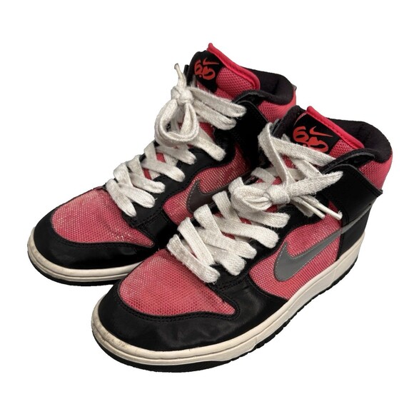 Nike 6.0 Dunk High Women’s 8.5 2011 Black Satin Hot Pink Black - Picture 2 of 16